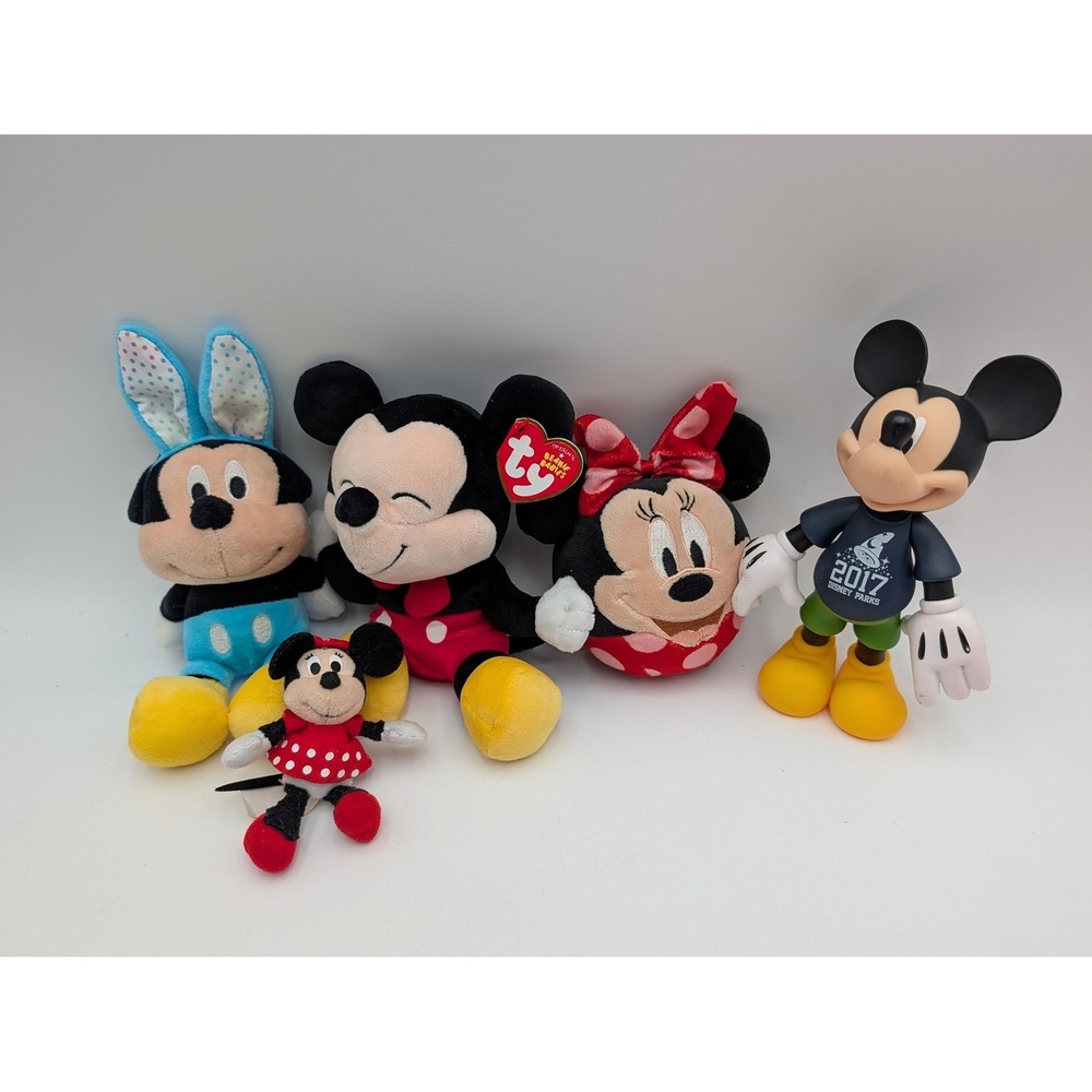 Disney Ty Mickey Minnie Mouse Plush‎ Figure Lot Just Play